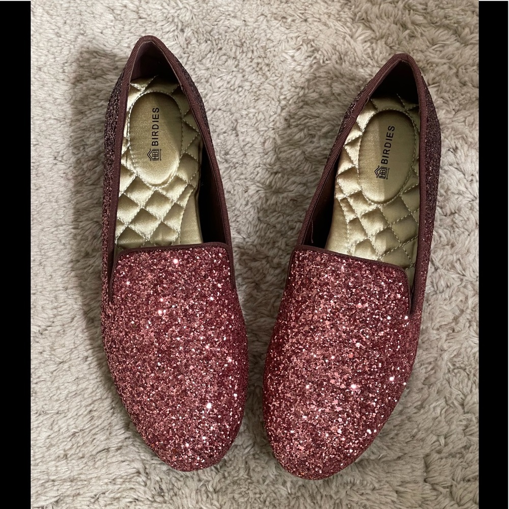 NWOB Birdies Rose Sparkle Starling 7.5